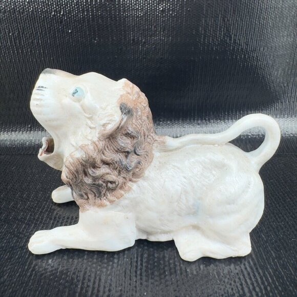 Antique Ceramic Lion Ashtray Creamer Porcelain Figurine Decor Blue Eyes VTG - Picture 12 of 12